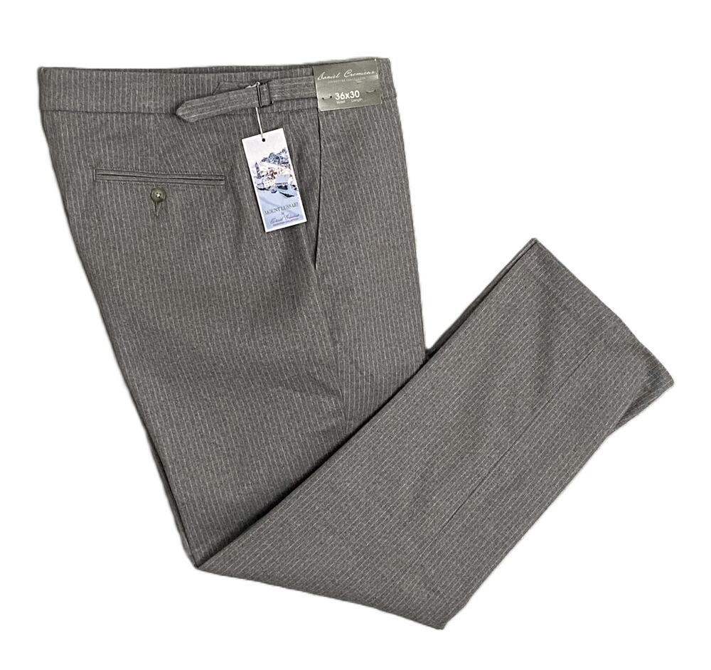 Daniel Cremieux Dress Pant Signature Men's 36x30 Mount Lussari Flannel Grey NWT